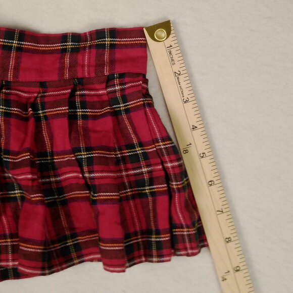 Hustler Red Plaid Pleated Mini Schoolgirl Skirt Size M - Picture 8 of 8